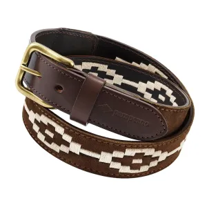 Suede Polo Belt Confianza - Brown by Pampeano