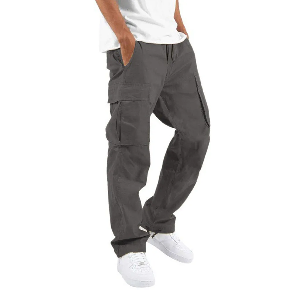 Summer new men's overalls European casual trousers