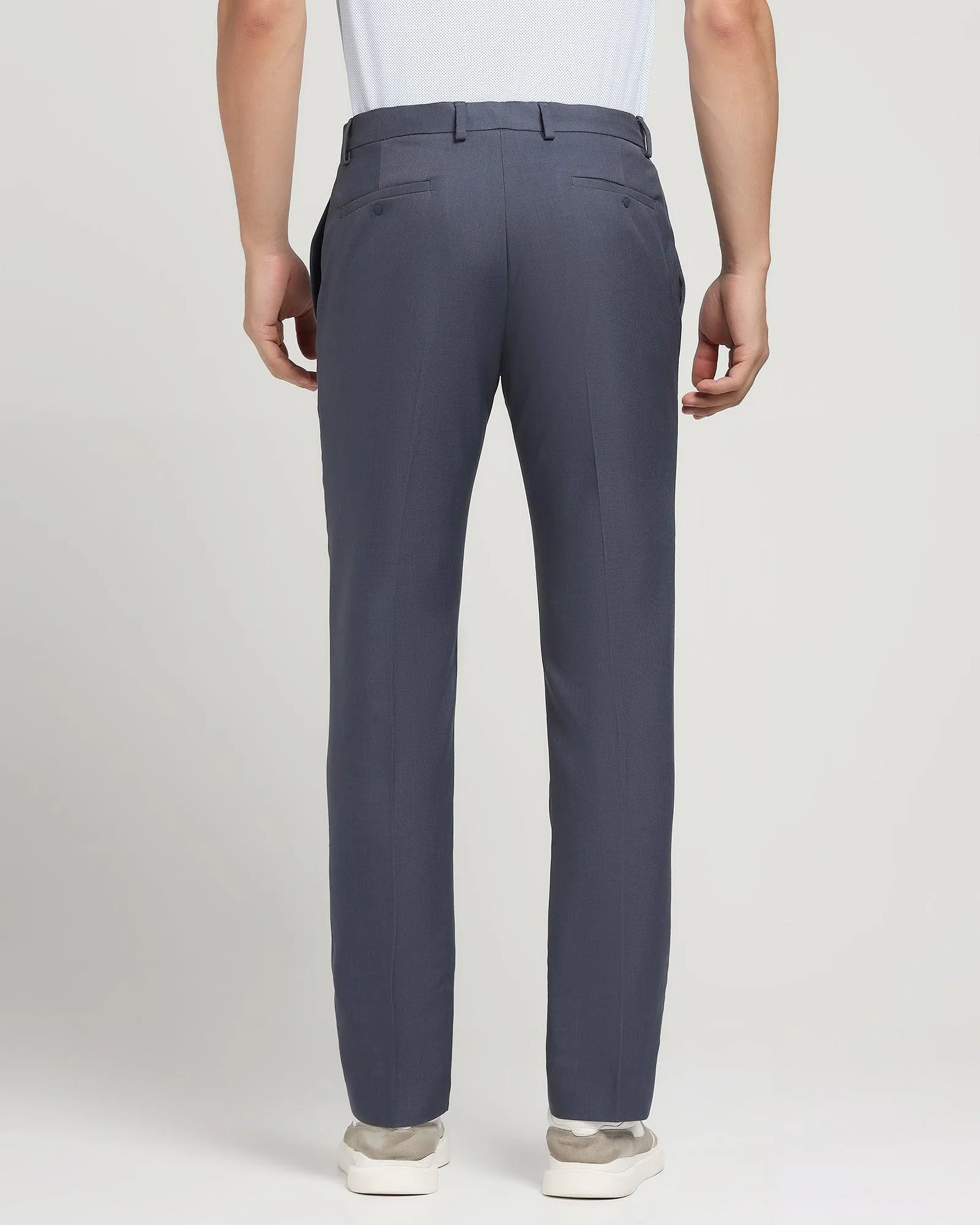 TechPro Slim Comfort B-95 Formal Grey Solid Trouser - Clajin