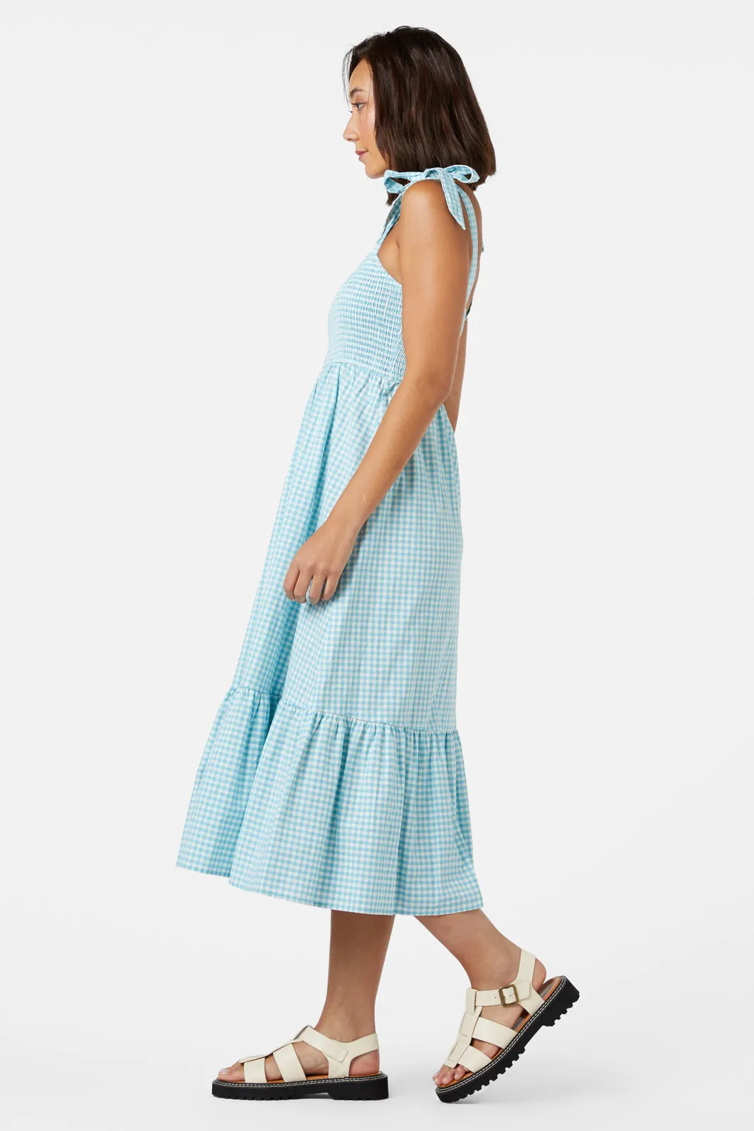 Tessa Check Midi Dress