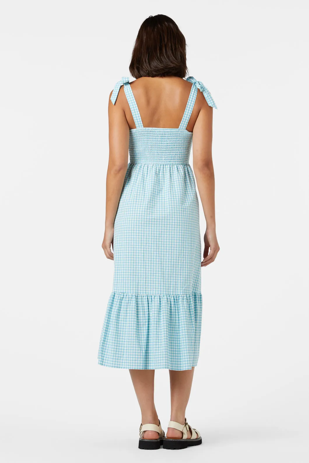 Tessa Check Midi Dress