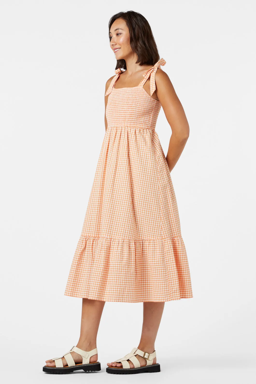 Tessa Check Midi Dress