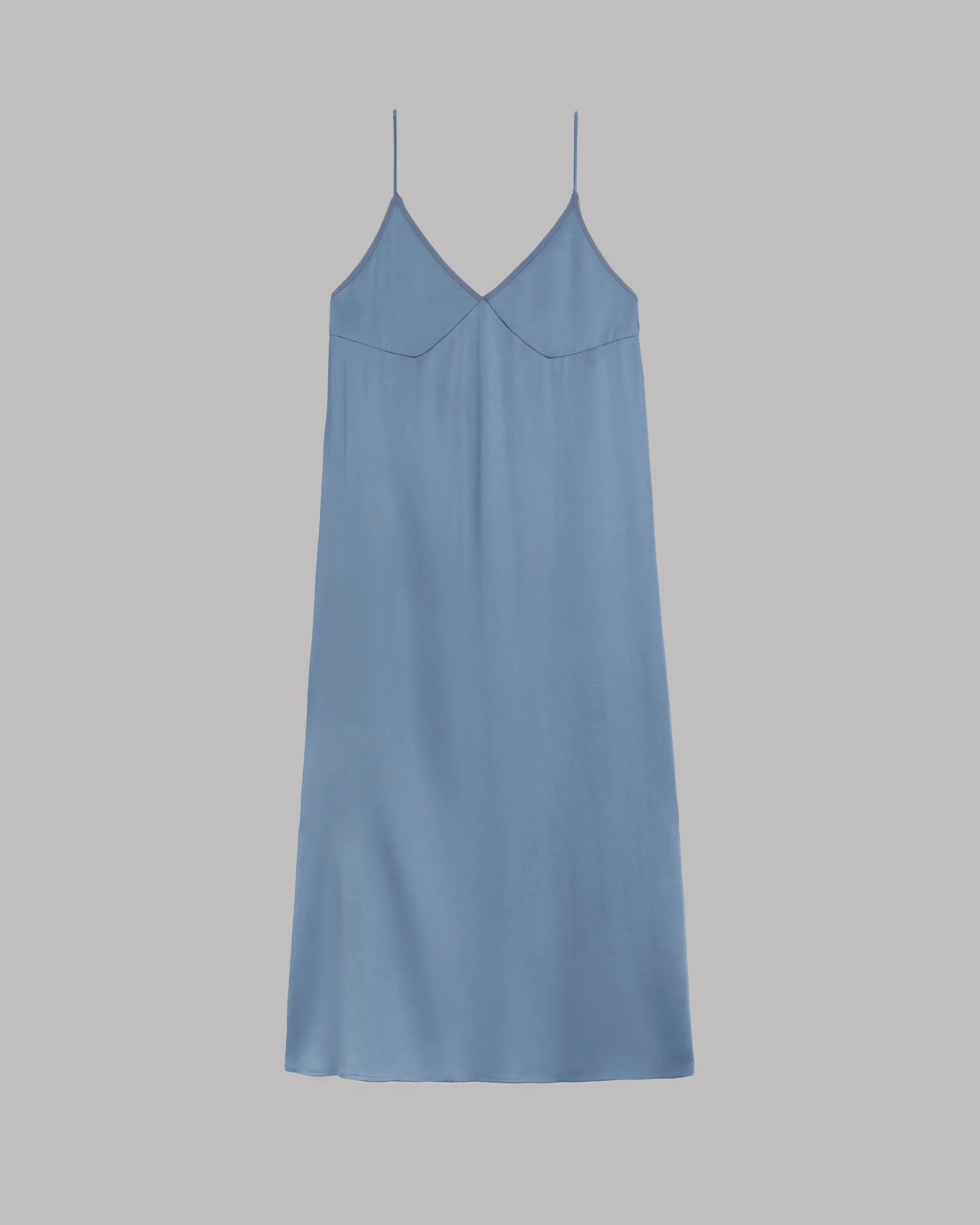 The Blue Long Slip Dress