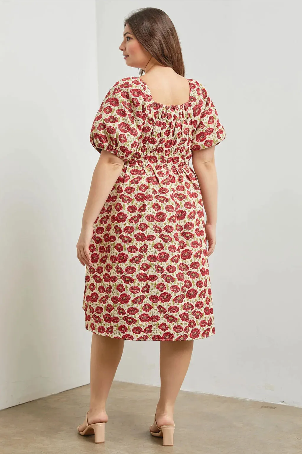 The Poppy Woven Midi Dress - PLUS