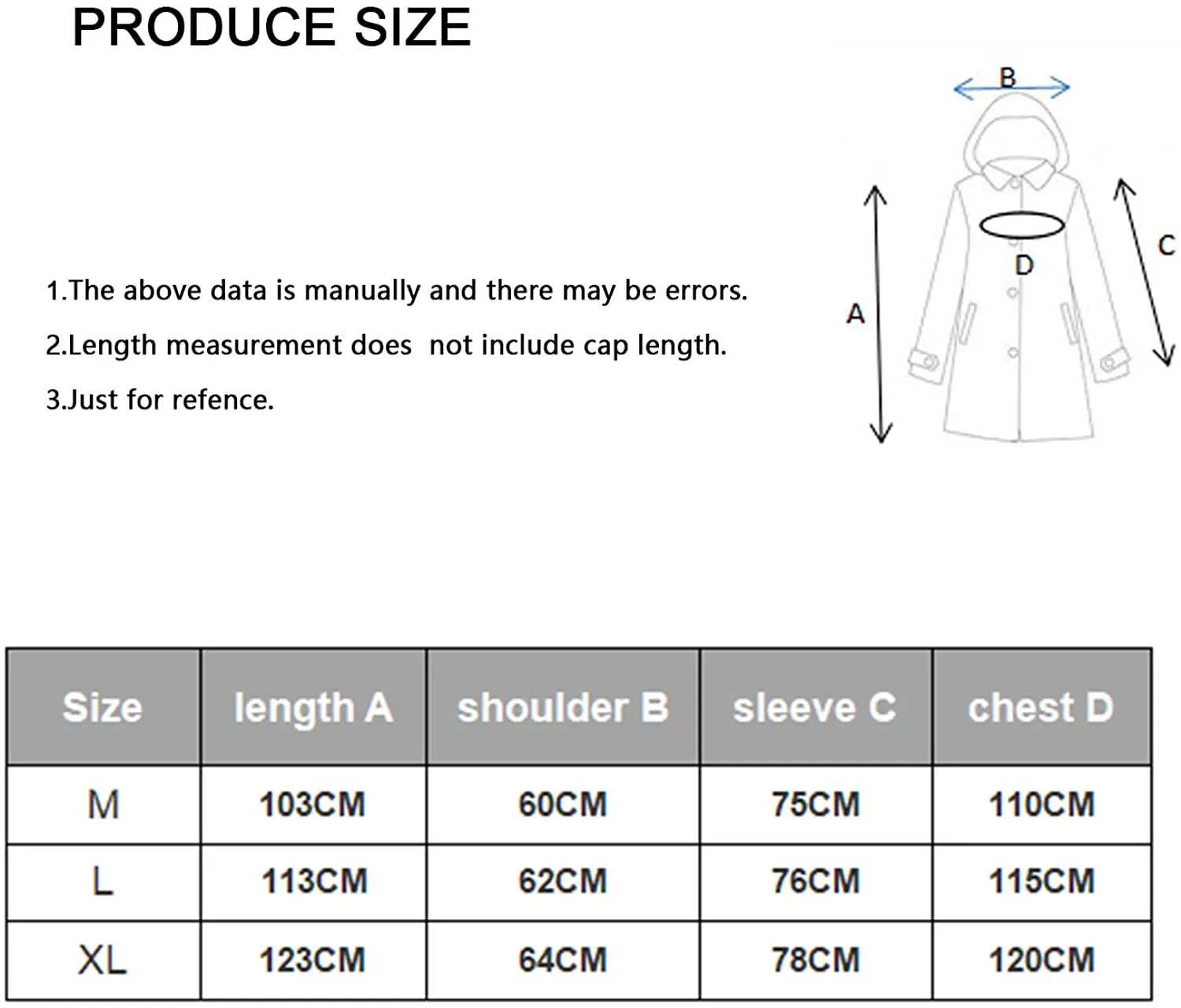 THOMAS HOME Transparent Fashionable EVA Vinyl Women's Waterproof Raincoat Runway Style with Hood