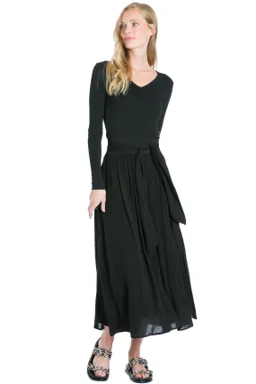 Tie Front Midi Skirt