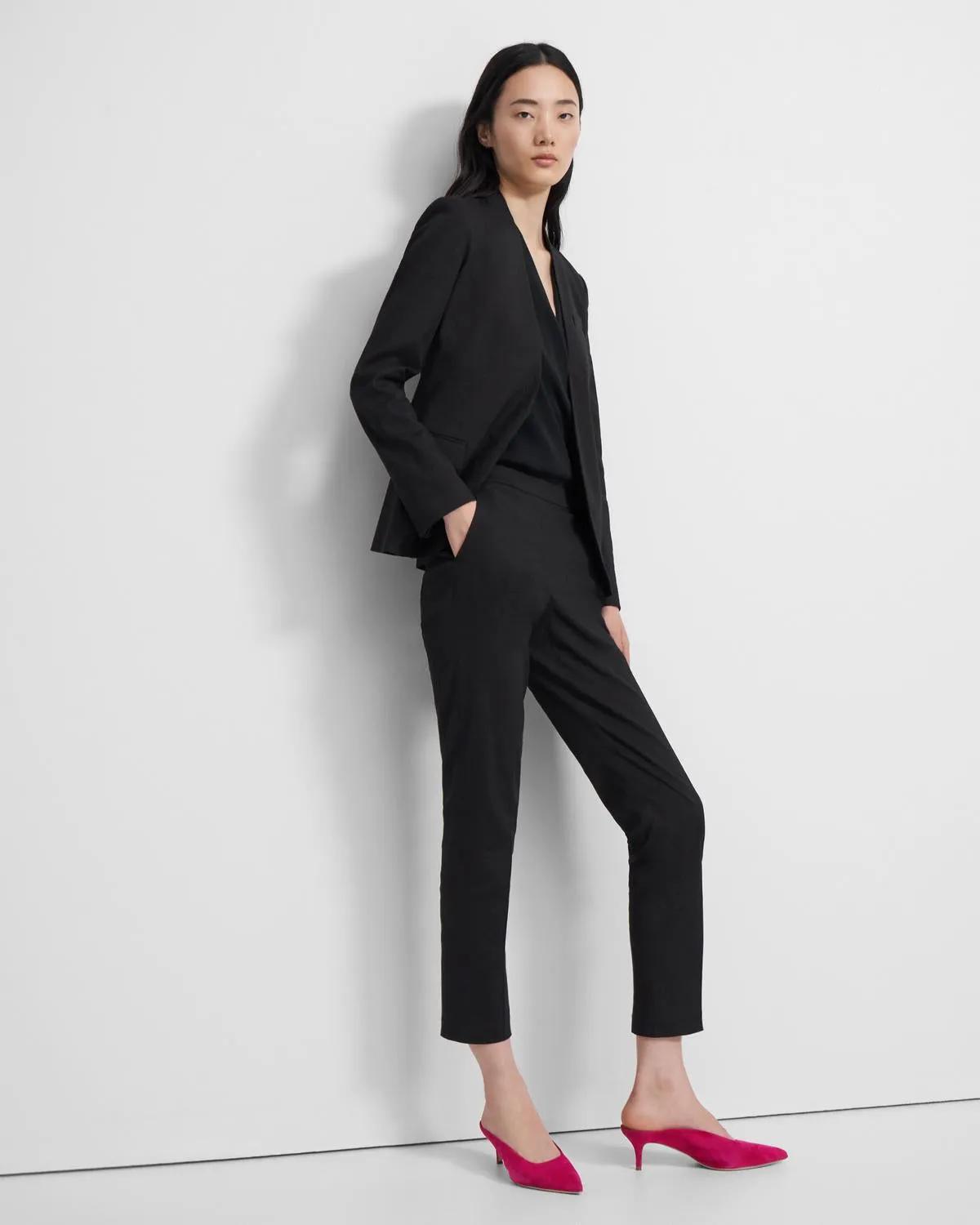 Treeca Pull-On Pant in Good Linen - Black