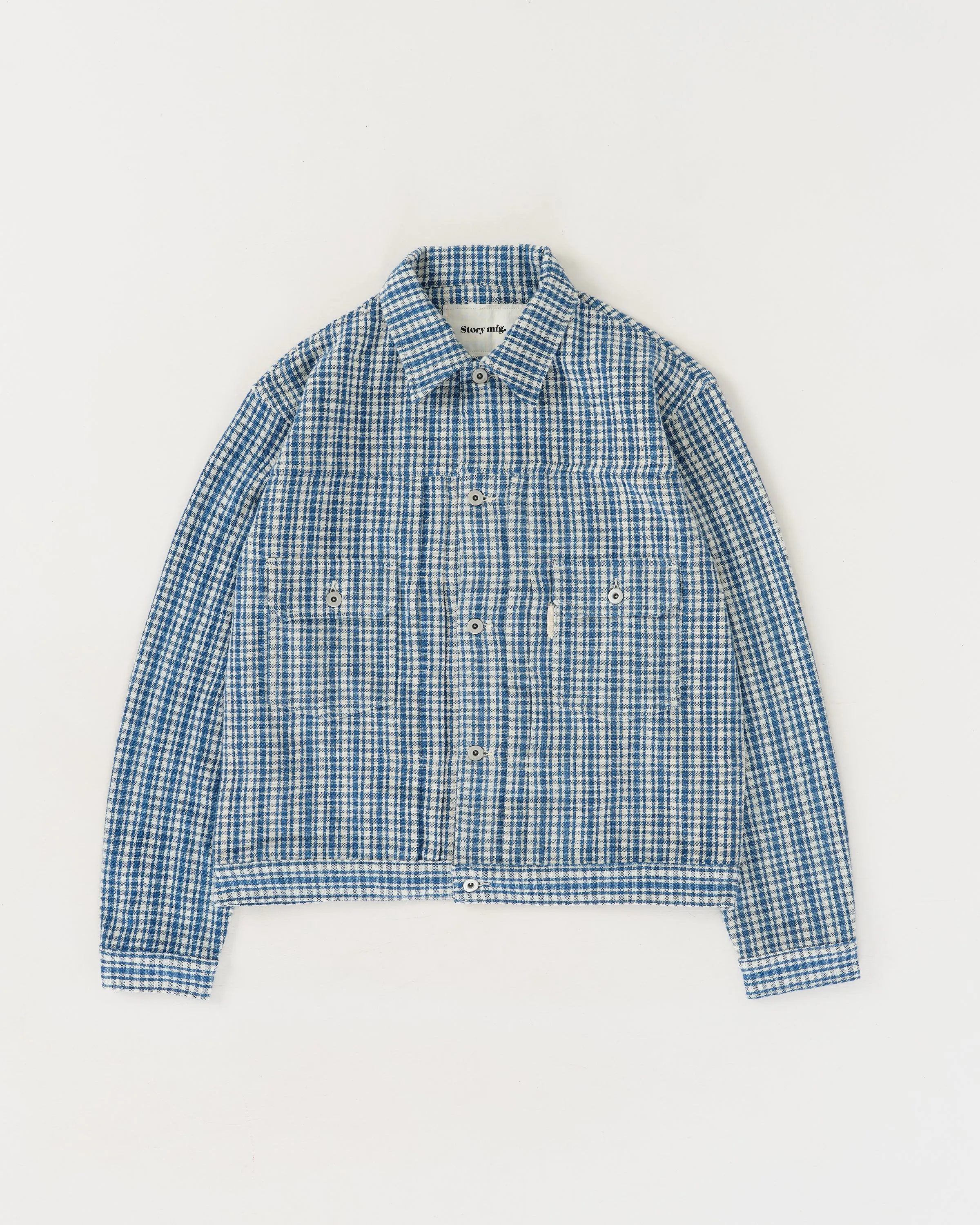 Tuesday Jacket - Indigo Check Handloom