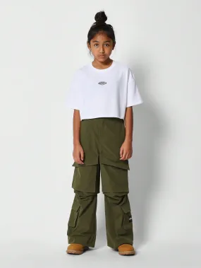 Tween Girls Crop Fit Tee And Cargo Pant 2 Piece Set