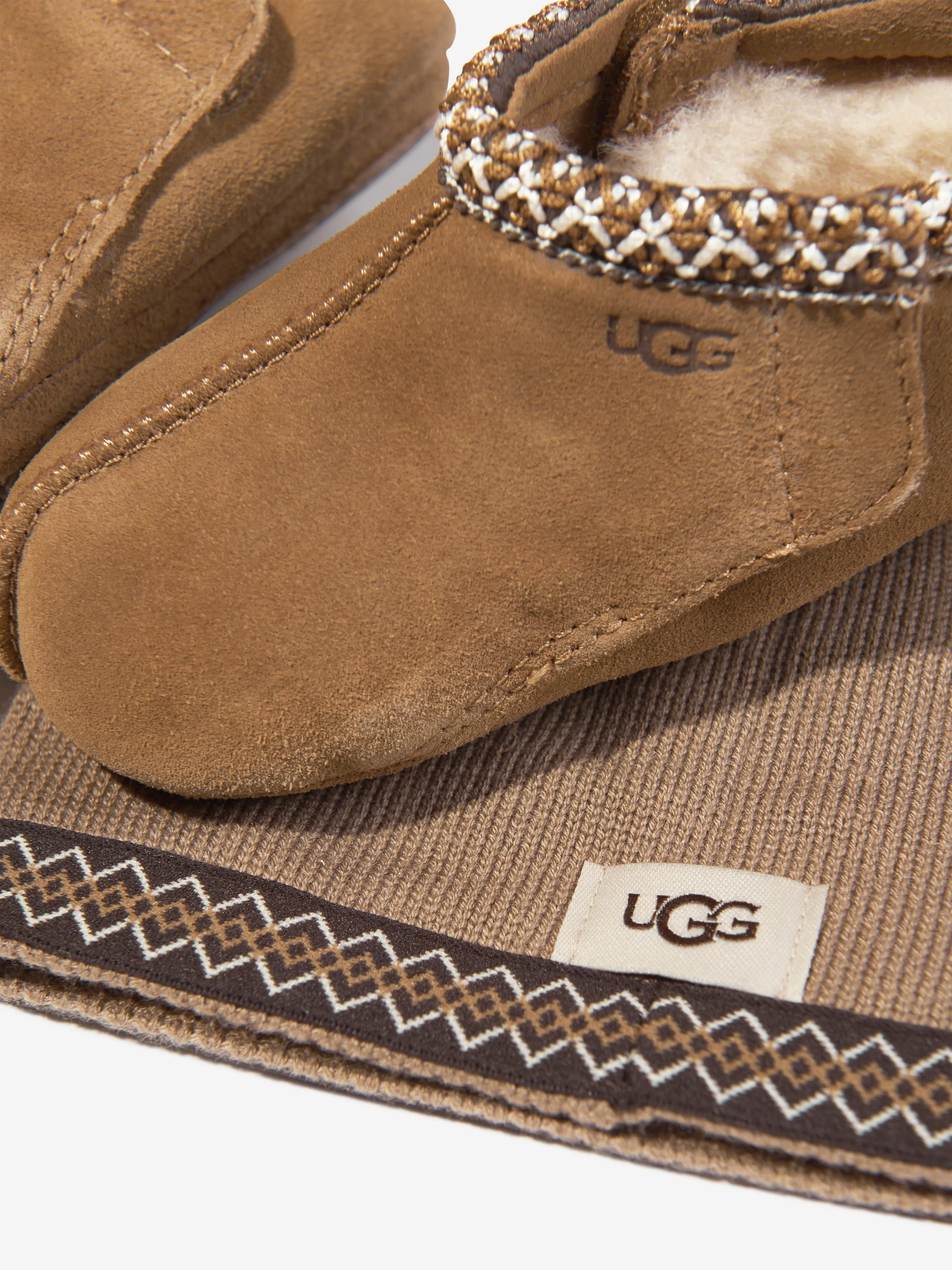 UGG Baby Tasman And Beanie Gift Set in Brown