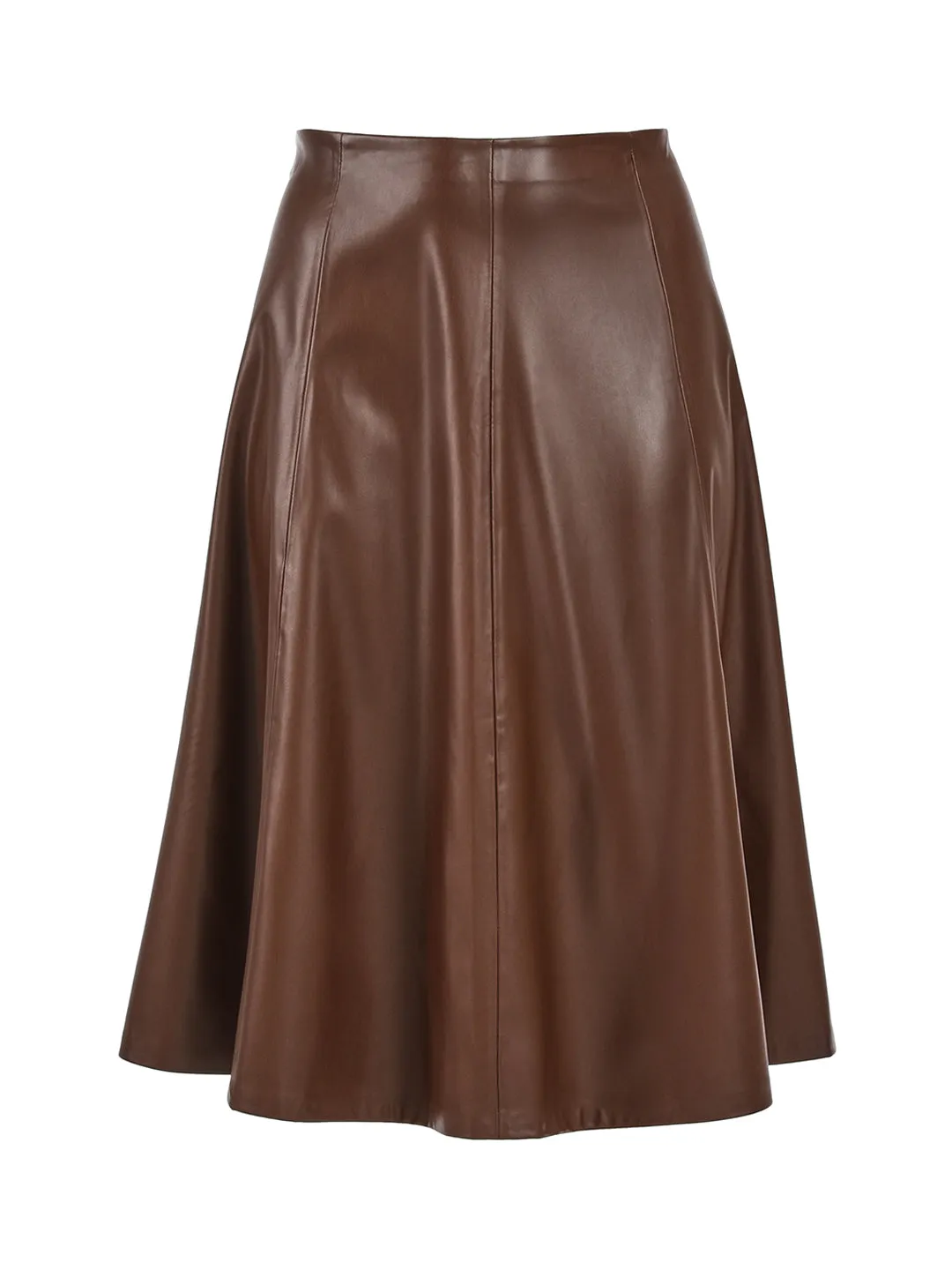 Vegan Leather Midi Skirt