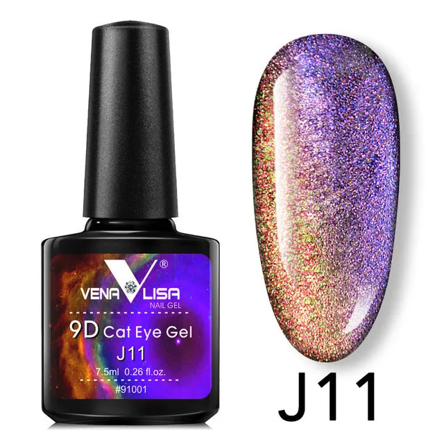 Venalisa 9D Gel Varnish Cat Eye Magic Chameleon Gel Varnish Nail Manicure Galaxy Starry Magnetic Multicolor 5ml Nail Gel Polish