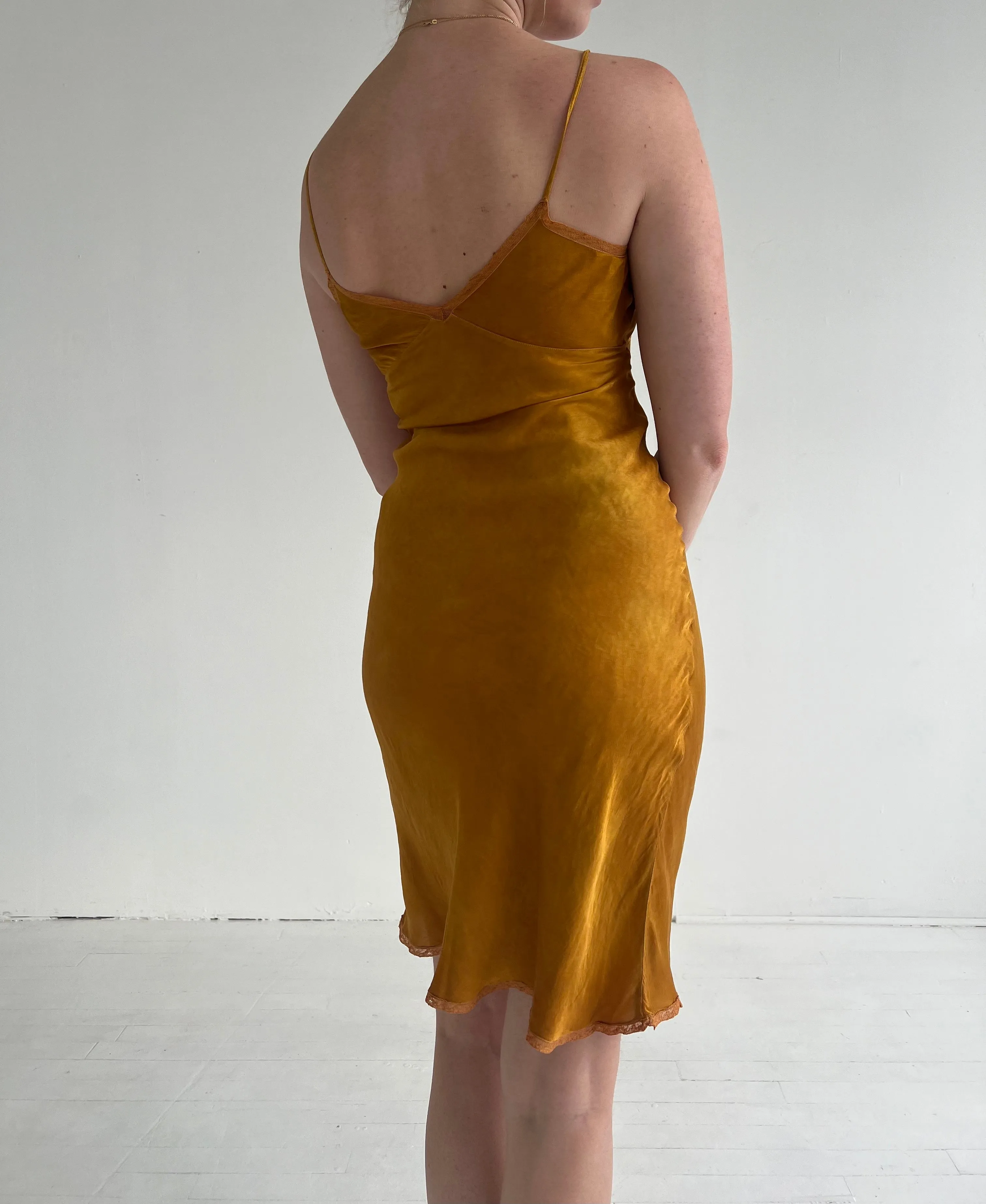 Vintage 1930s Gold Slip Dress