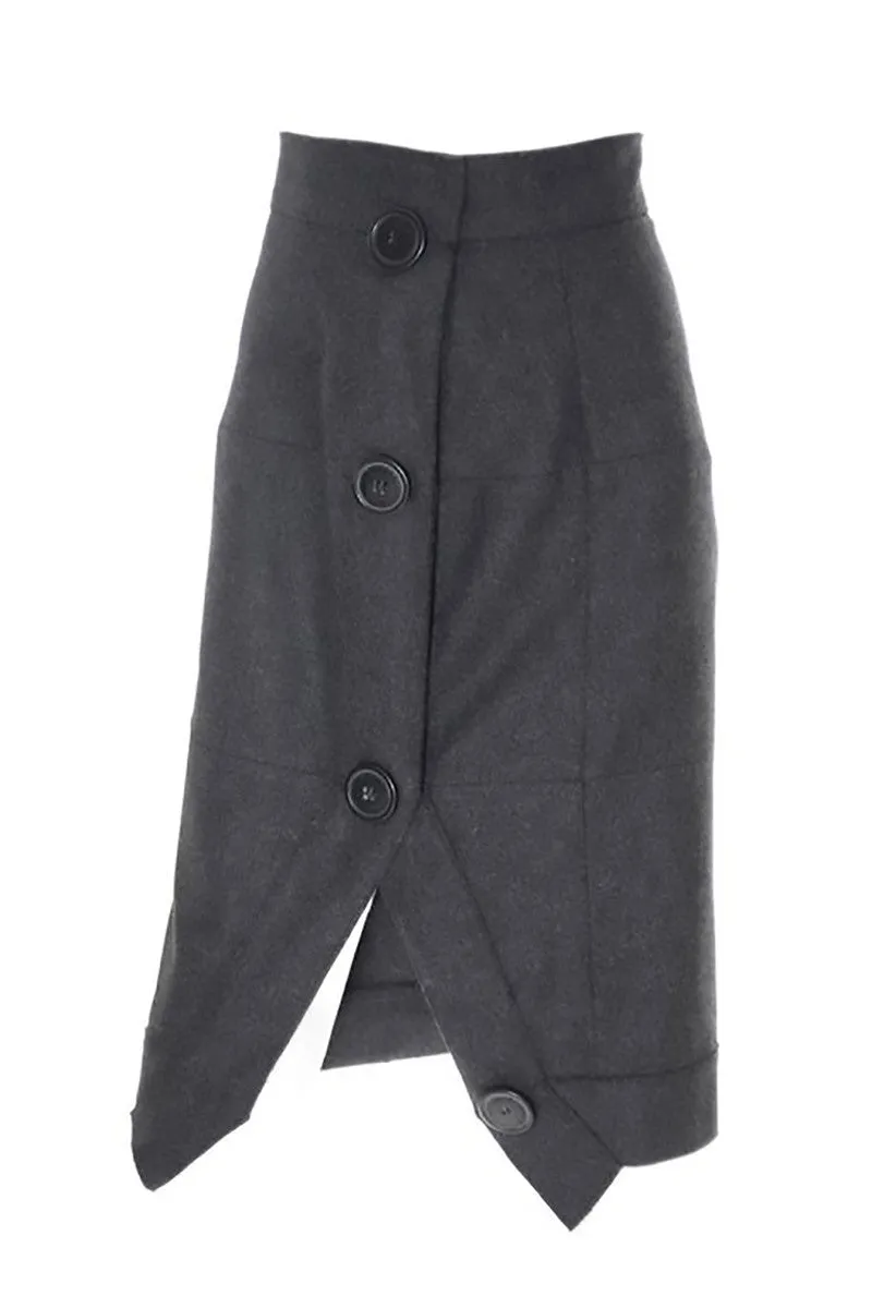 Vivienne Westwood Gray Wool & Cashmere Avant Garde Vintage Skirt