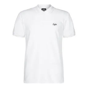 White Jnglst Polo Shirt with Black logo