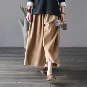 Wide Leg Pants for Women, Winter Corduroy Pants ,Women Trousers