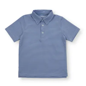 Will Performance Polo- Blue And White Stripes