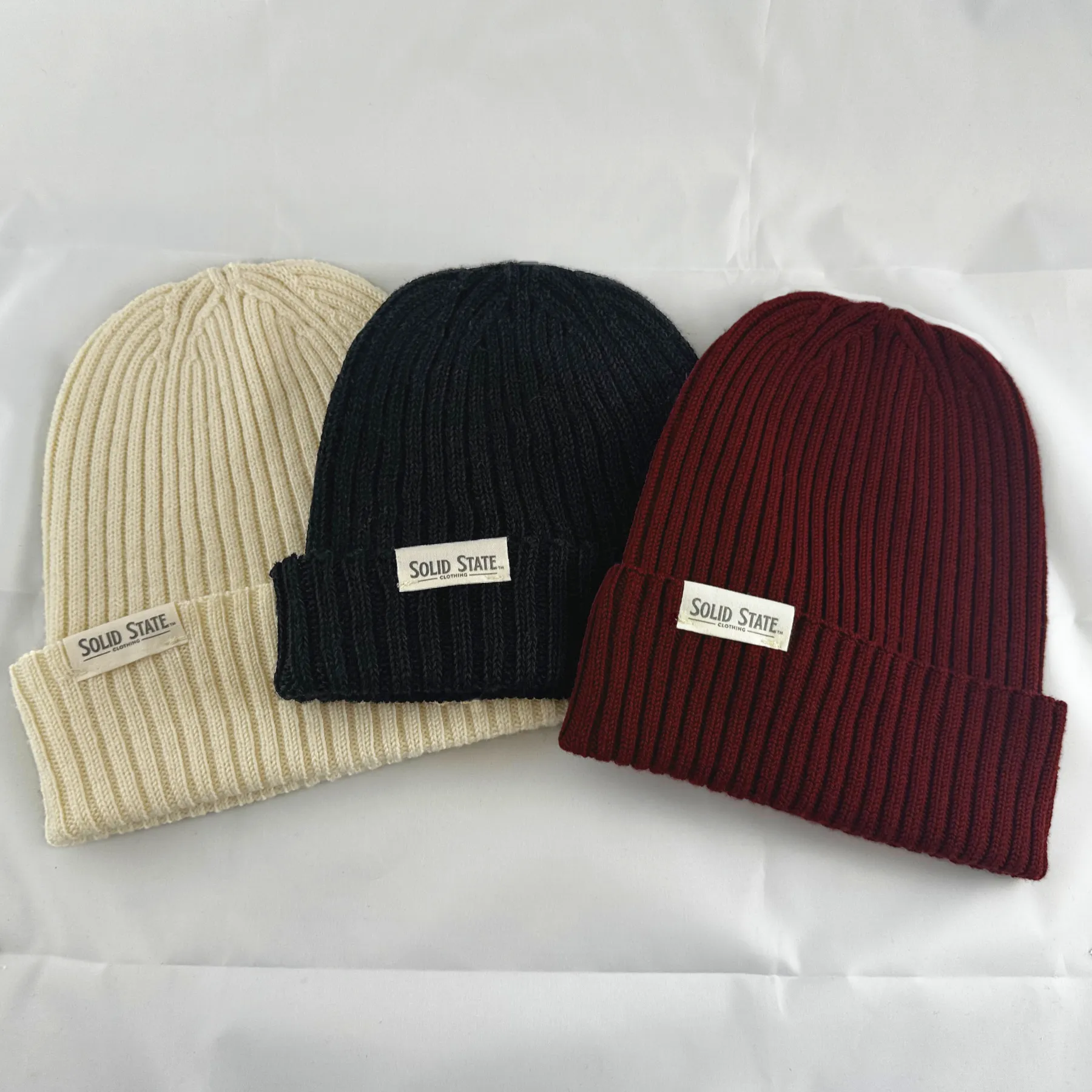 Wool Beanie - Maroon