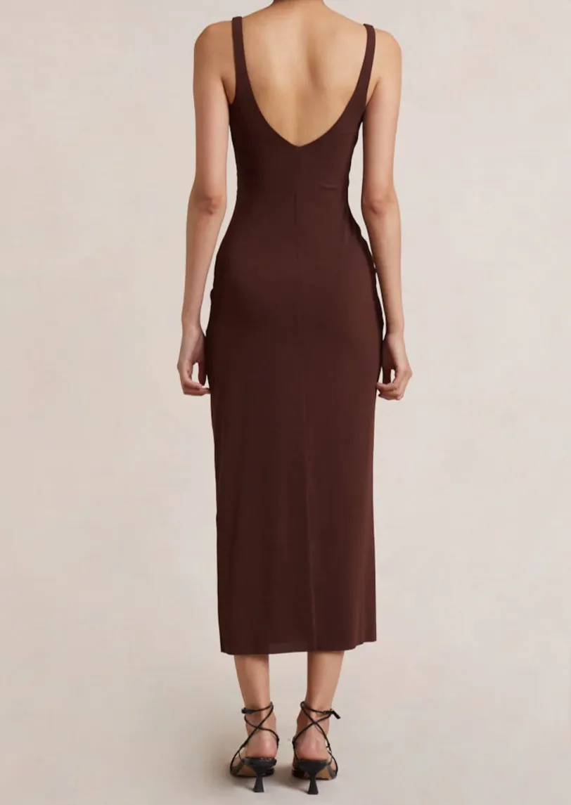 Yasmin Midi Dress - Cognac