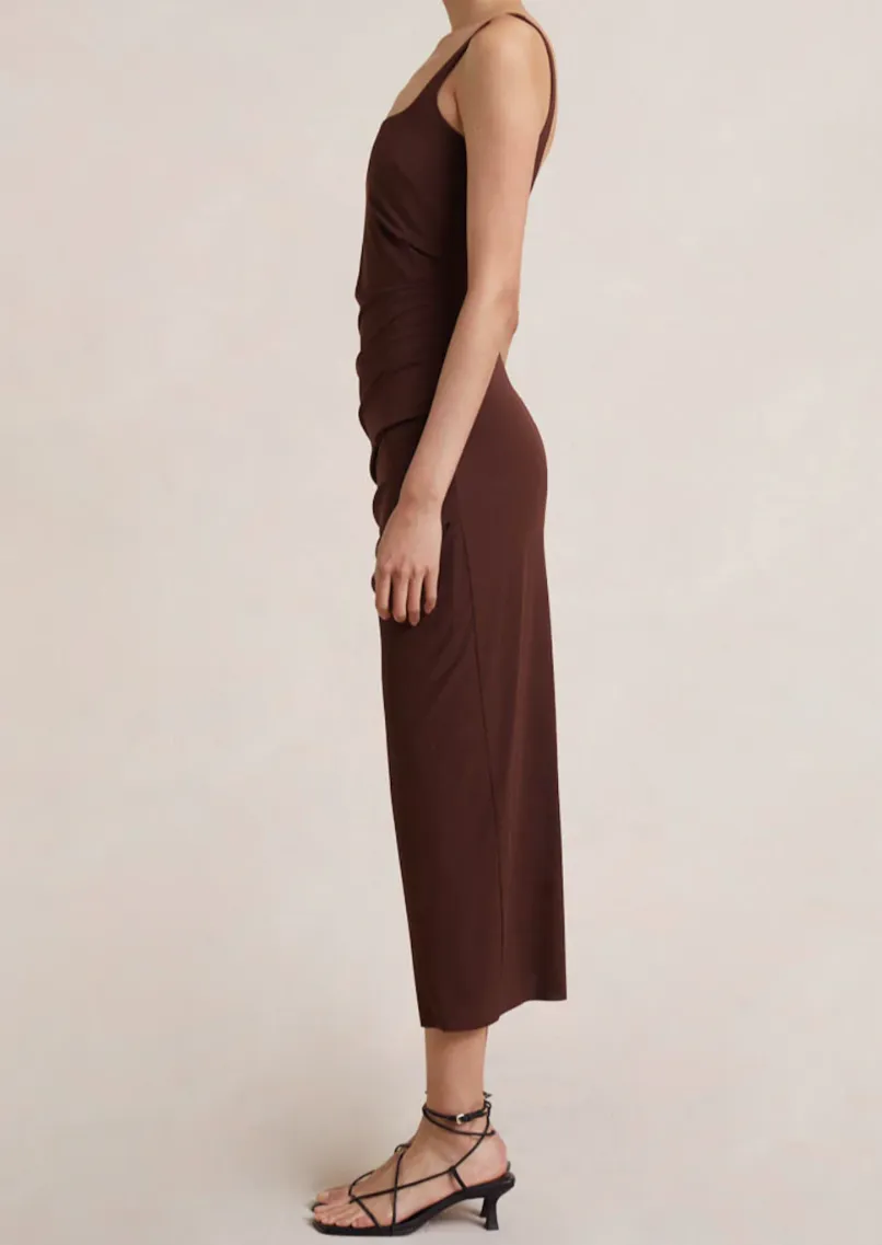 Yasmin Midi Dress - Cognac