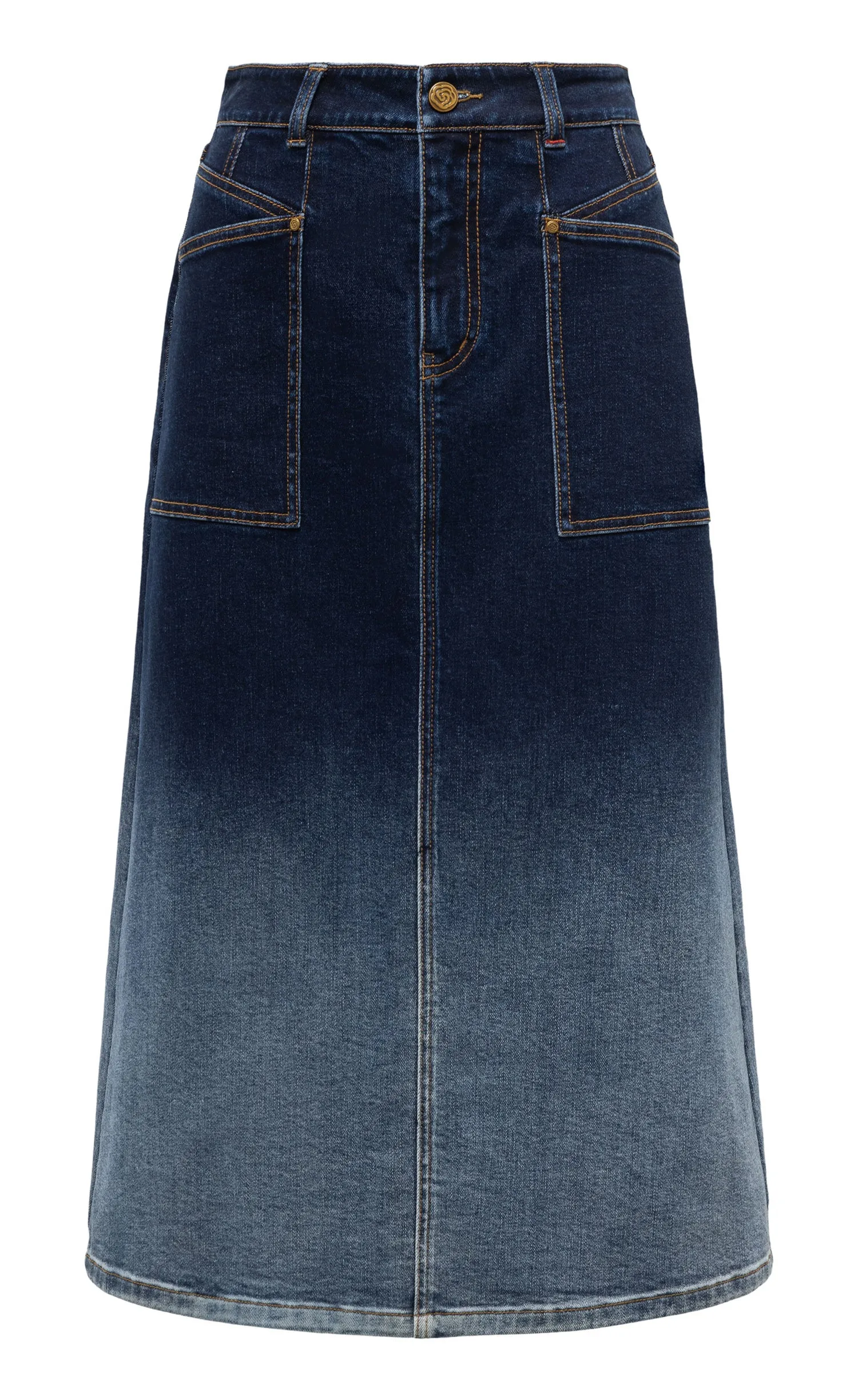 YAYING Gradient Denim Skirt