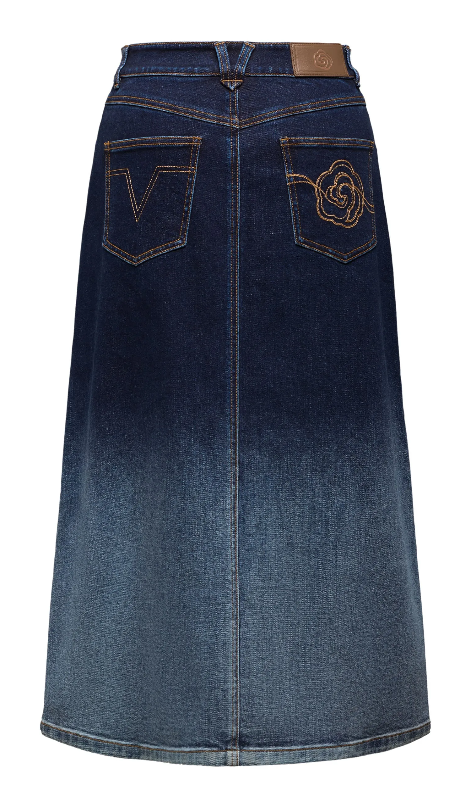 YAYING Gradient Denim Skirt