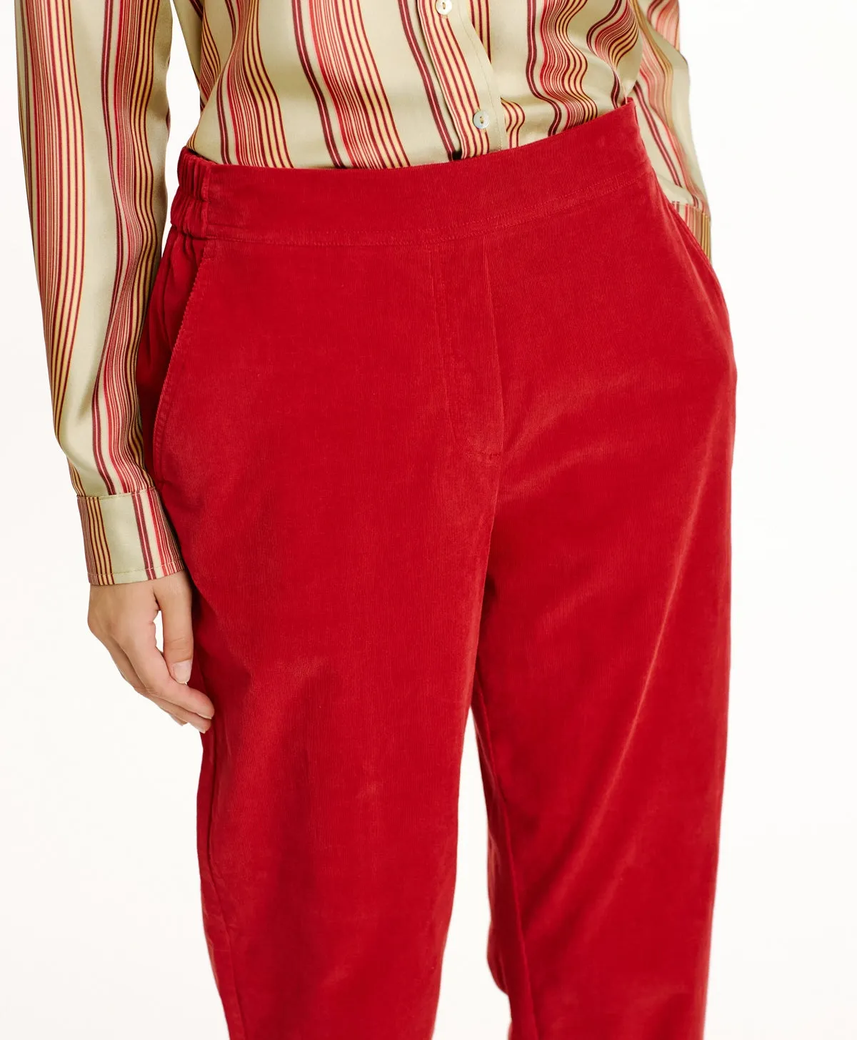 Yoko Stretch Pants - Carminio Red